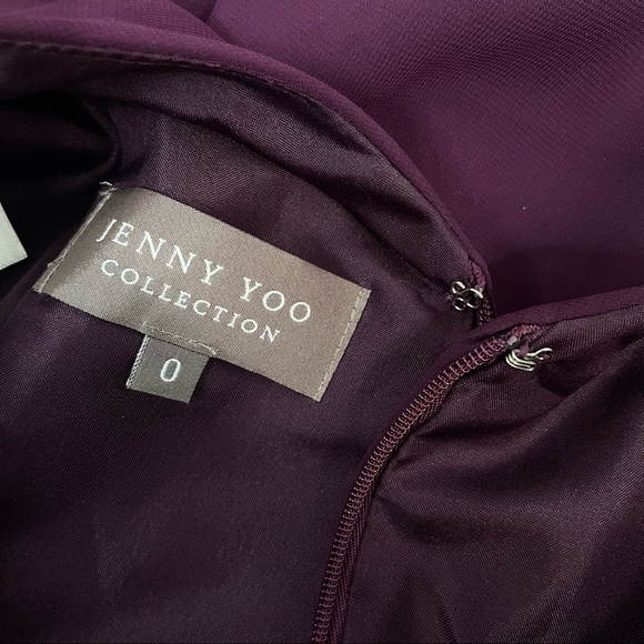 JENNY YOO Purple Cecilia Dress Size 0 Wedding Bridesmaid Formal Maxi Ruffle - Picture 8 of 9